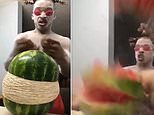 Joker’s painstaking attempt to explode a watermelon with rubber bands ends spectacularly