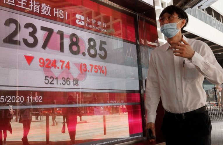 Markets drop in Asia on rising China-US tensions over virus