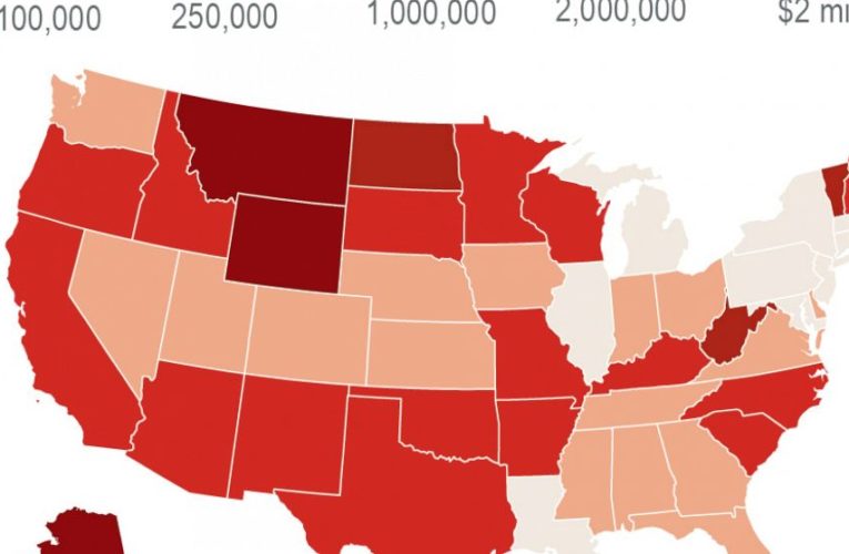 States with few virus cases get big share of relief aid