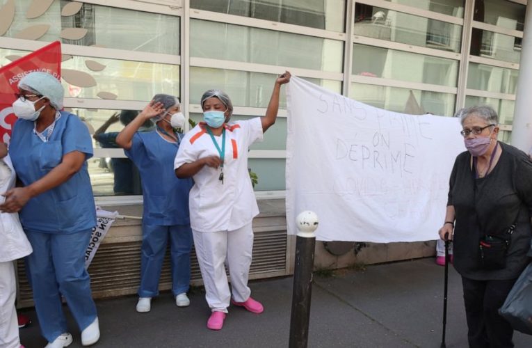 French nursing homes employees protest pay, conditions