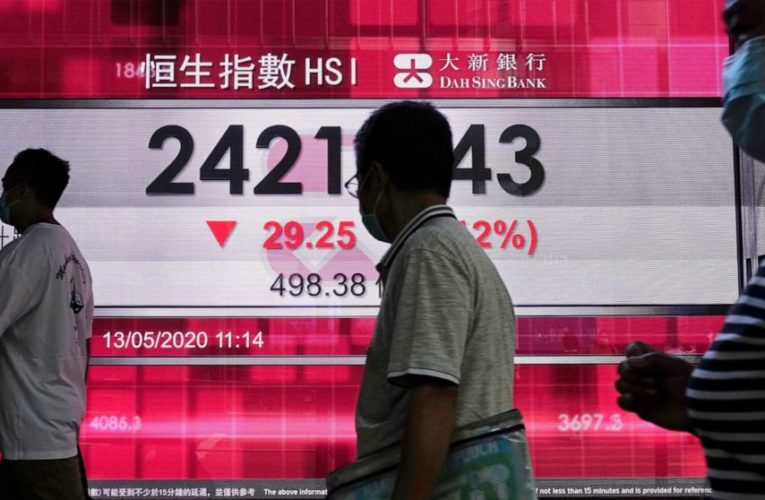 Asian shares fall as hopes fade for quick economic rebound