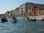 Protesters in Venice demonstrate against mass tourism and huge cruise ships