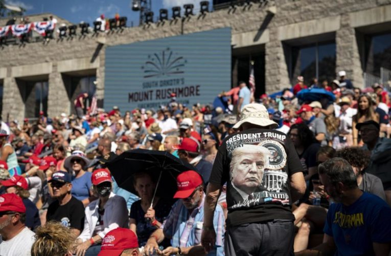 No social distancing is planned for tonight’s Fourth of July fireworks event at Mount Rushmore, where wildfires are also a concern