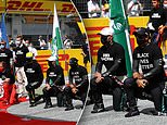 Lewis Hamilton kneels in support of Black Lives Matter movement alongside 11 other drivers