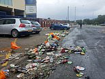 Huge clean-up operation begins after Leeds United fans party through the night