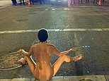 ‘Naked Athena’ protester confronts Portland police