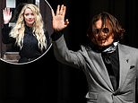 Amber Heard fights back tears outside High Court