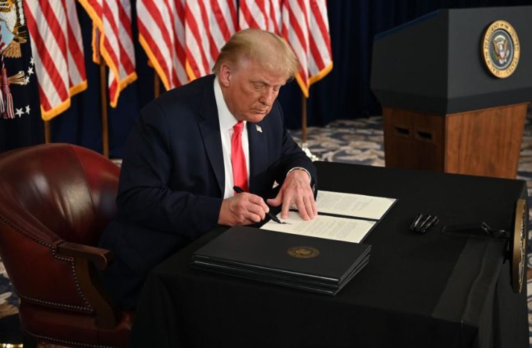 The actions include $400 a week in enhanced unemployment benefits and a payroll tax deferment. Democrats will likely challenge the orders in court