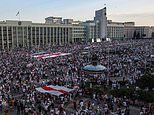 Hundreds of demonstrators pour onto the streets of Belarus