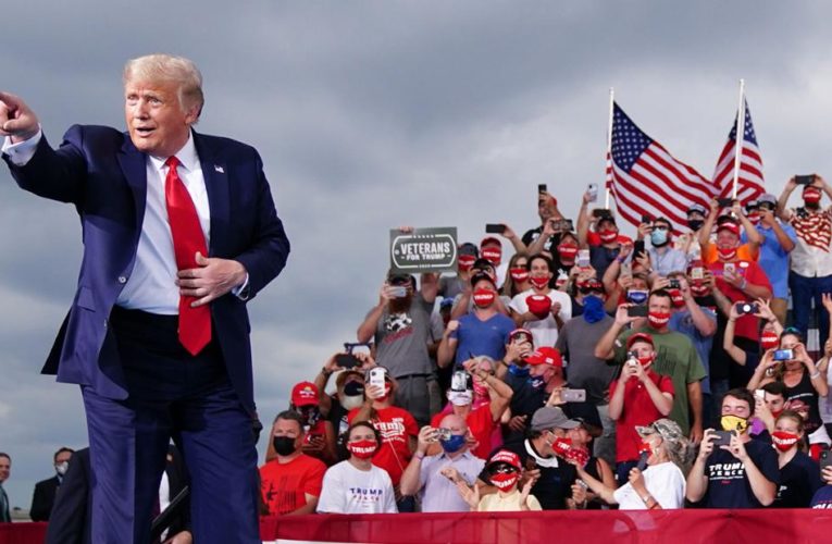 Trump called on supporters to act as poll watchers, to watch out for “thieving, and stealing and robbing” that he is warning without evidence will taint Election Day