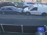 Bizarre ‘road war’ erupts as Transit van and BMW drivers try to ram each other out of the way