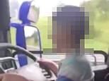 Schoolboy filmed driving a truck along a motorway
