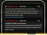 Coronavirus UK: NHS app ‘test’ message tells people to self-isolate