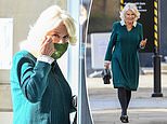 Duchess of Cornwall is a vision in green as she visits Maggie’s Barts at St Bartholomew’s Hospital