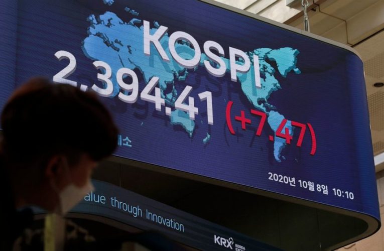 Asian shares mostly higher on hopes for U.S. stimulus