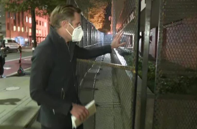 See fence being built around White House