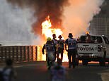 F1 car explodes: Romain Grosjean crashes at Bahrain Grand Prix as he escapes with minor injuries