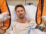 French F1 ace Romain Grosjean posts video from hospital bed after fireball Grand Prix crash