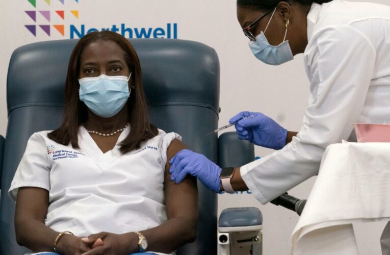 A health care worker in New York who was among the first in the US to get Pfizer’s vaccine talks about it