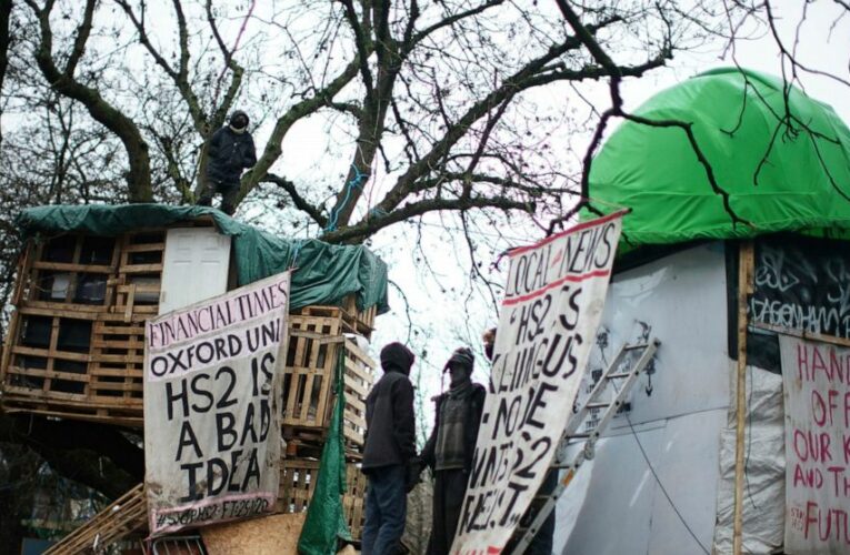 Protesters against UK rail link evicted from London park