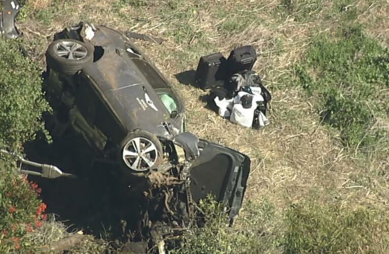 Video shows Tiger Woods crash scene
