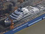 Roman Abramovich’s new &pound;430million superyacht Solaris nears completion in German shipyard&nbsp;