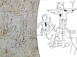 Graffiti carved on an ancient Roman building some 1,900 years ago could be of the Crucifixion