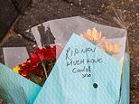 Floral tributes are laid outside house where ‘dementia-hit’ grandmother, 85, was mauled to death