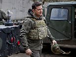 Ukraine’s president visits front line trenches while Russian TV warns nation is ‘one step’ from war