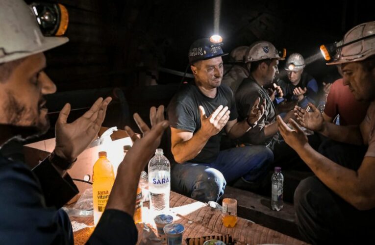 AP PHOTOS: Muslim miners in Bosnia break fast underground