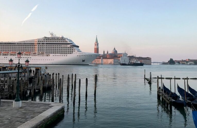 Cruise ships restart in Venice; protesters decry their risks