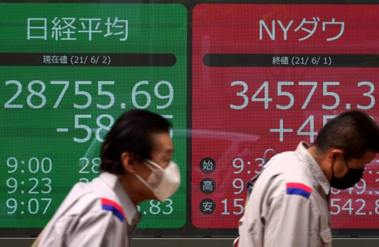 Global shares mixed after lackluster day on Wall Street