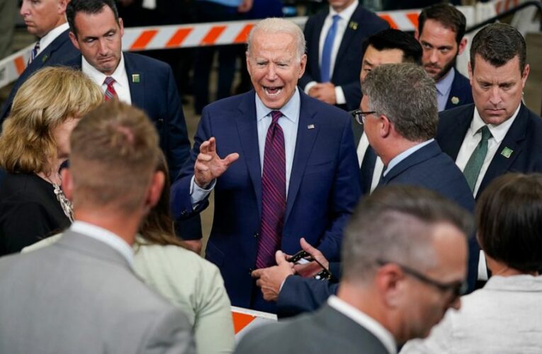 AP FACT CHECK: Biden distorts bipartisan infrastructure deal