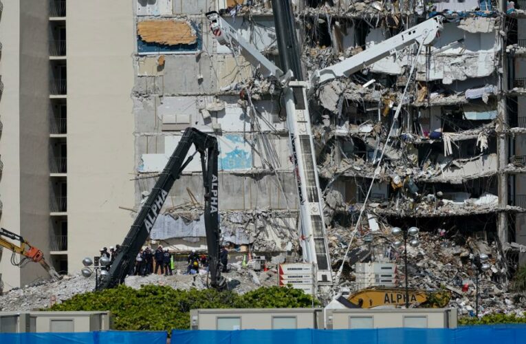 Miami-Dade County Fire Chief says the firefighter was not part of the rescue process. His task force comrades found her remains.