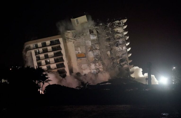 Video shows demolition of remainder of Surfside building