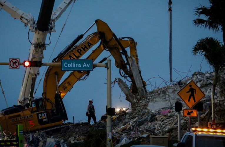 Florida crews continue searching collapse debris through storm