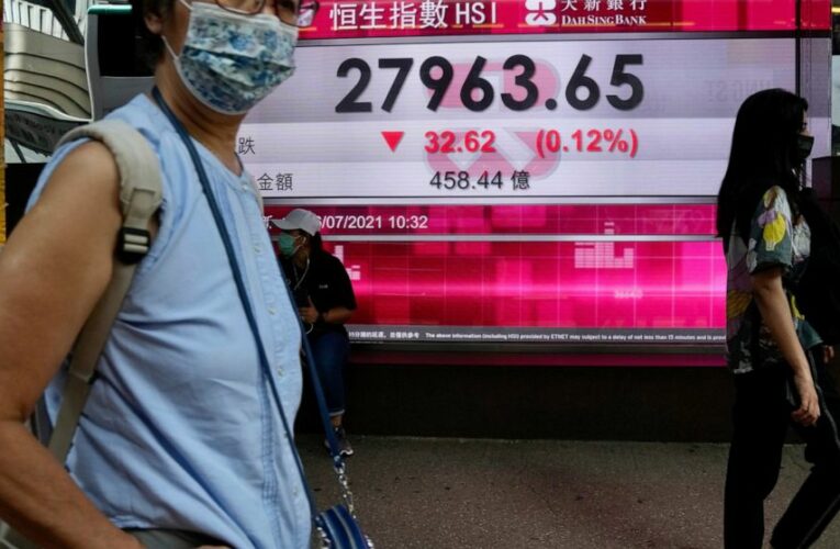 Stocks move lower as Wall Street winds down quiet week