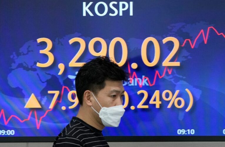 Global shares rise, China falls after tough talk from Xi