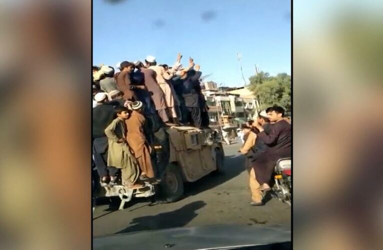 Video allegedly shows members of the Taiban celebrating seizing city