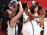 Meghan Rapinoe kisses fiancée Sue Bird as US basketball team beat Japan for SEVENTH straight gold
