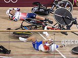 Team GB star Laura Kenny suffers HUGE crash as she fails in in bid to defend omnium crown