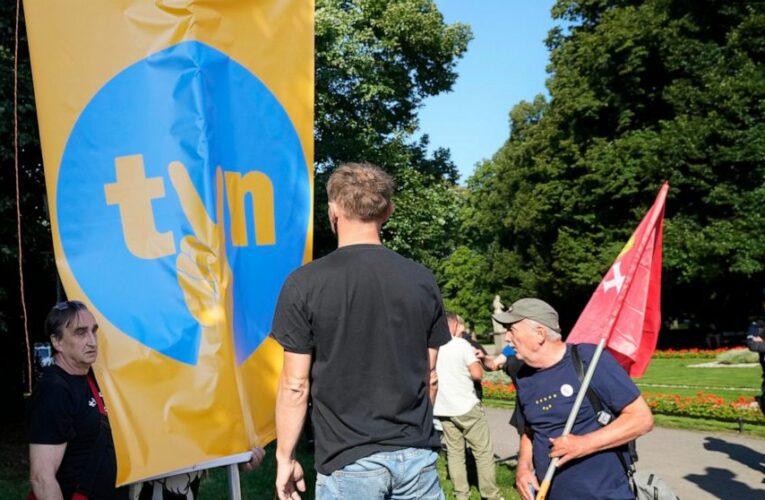 Poles protest bill that would silence US-owned TV network