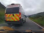 Video: Lotus driver forced to brake after ambulance pulls out in front of him