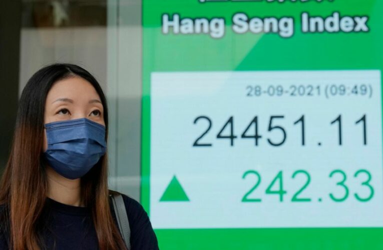 Asia shares mostly fall on China energy, Evergrande worries