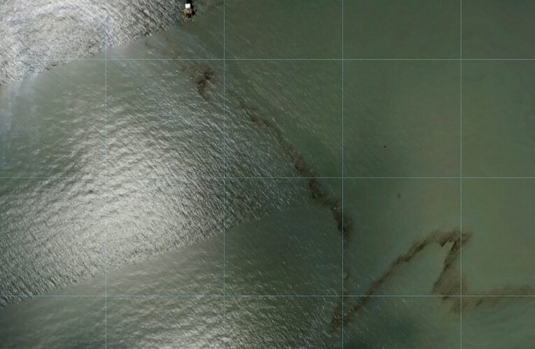 Cleanup boats on scene of large Gulf oil spill following Ida