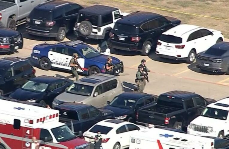 Four people were injured at Timberview High School in Arlington, Texas, after a fight between two people, police say