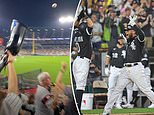 Moment White Sox fan catches home run ball using friend’s PROSTHETIC LEG