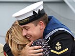 Emotional HMS sailors tearfully greeted by loved ones at Portsmouth Naval Base