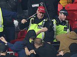 Hungary fans involved in ugly clashes with police at Wembley as officers use batons