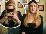 Adele hilariously tucks into twelve classic British dishes while wearing a blindfold